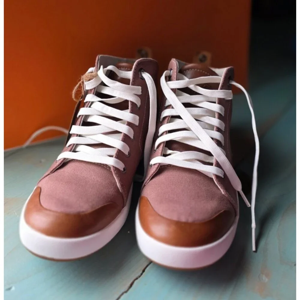 Kodiak Georgian Mid Cut Sneakers Women’s 9.5 Canvas Leather Lace Up Casual Shoes